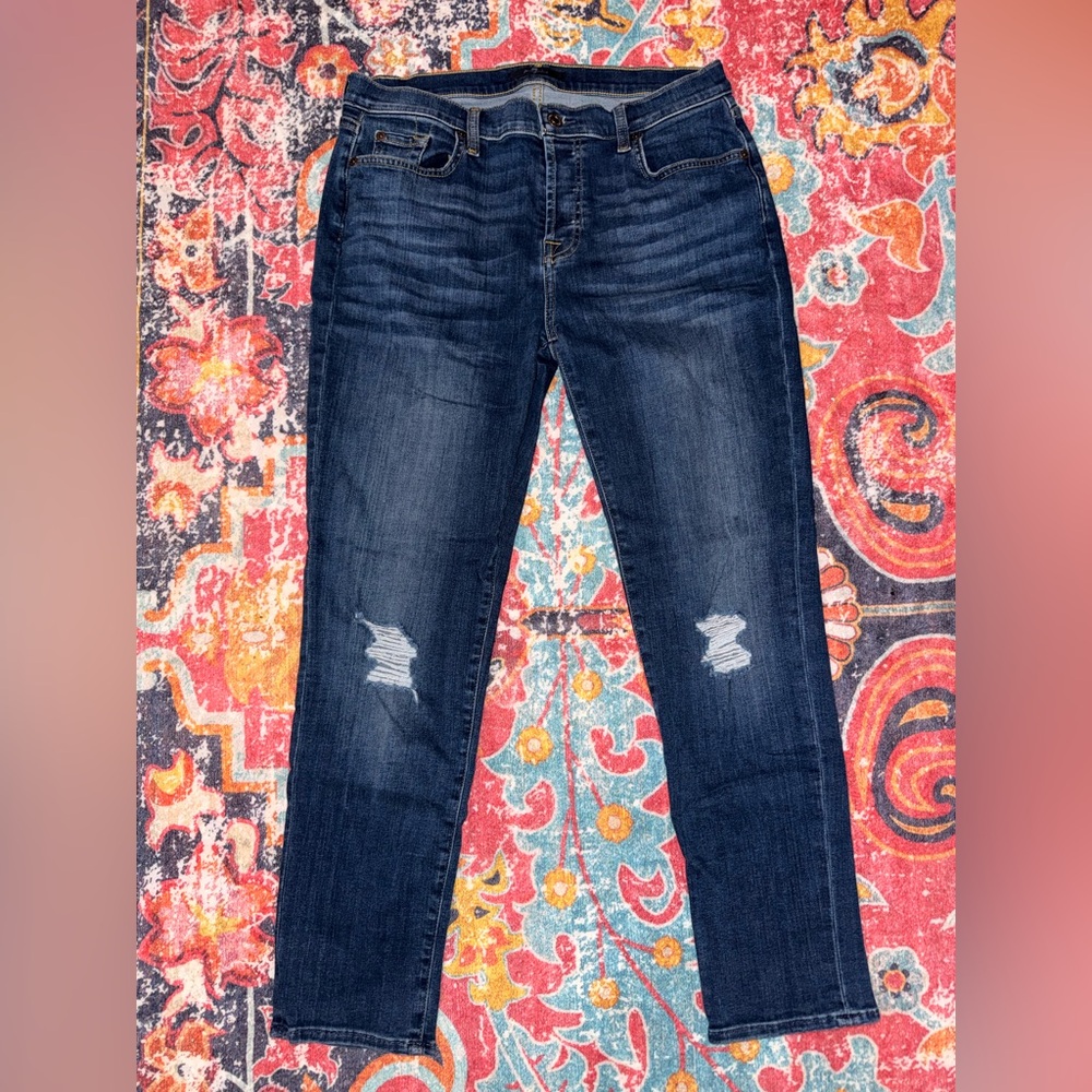 7 For All Mankind Josefina destroyed skinny boyfriend jeans